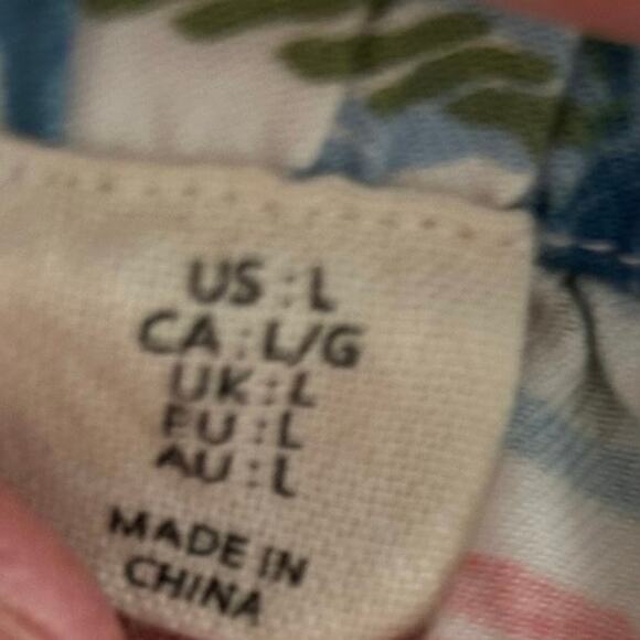 HG Women Lobster Fish High Rise Shorts Blue Beach Vacation Novelty Size Large - Picture 5 of 6